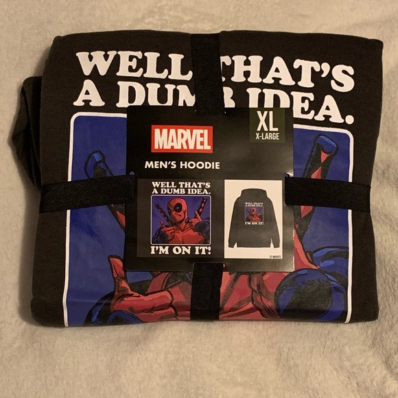 Marvel Other - Deadpool Black XL Hooded Sweatshirt